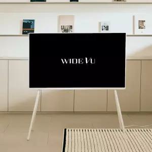 와이드아트뷰 더프리미엄 화이트 이젤스탠드 세트 QLED 139cm(55인치) 4K UHD 구글 스마트 TV 인테리어 티비 거치대 액자 프레임