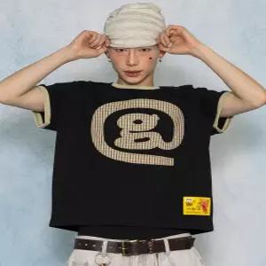 GT181 웰크 사인 링거 티셔츠 BLACK