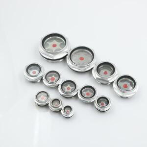 1pcs 16mm-48mm 수나사 금속 콤프레샤 오일 레벨 사이트 글래스 알루미늄 창