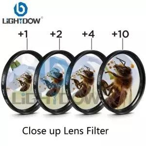 Lightdow-매크로 클로즈업 렌즈 필터 1 2 4 10 키트 49mm 캐논 니콘 소니 카메라 호환