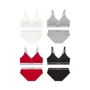 GUESS UNDERWEAR 코튼 컴피 브라렛 팬티 세트