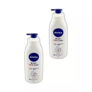 니베아 퍼퓸 여름용 고보습 수분 건조피부 바디로션 더마 SOS 케어 400ml 2개