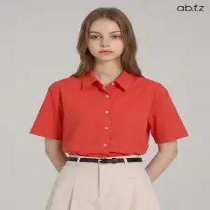 [ab.f.z] 카라 루즈핏 코튼 반팔 셔츠 (AFY2ZB38A)