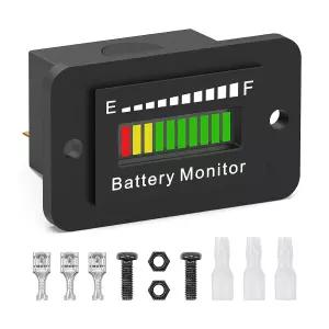 12V 24V 36V 48V 60V 72V 골프 카트 배터리 게이지 LED 미터 방수 납산 및 리튬 전압계 EZ GO 클럽 카