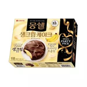 롯데 몽쉘 생크림케익 바나나 504g