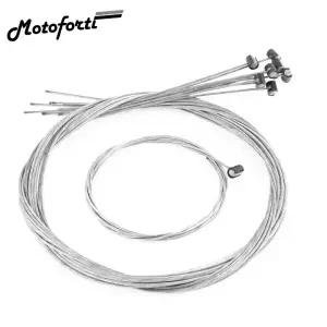 Motoforti 1.2M 1.8M 긴 오토바이 스쿠터 스로틀 클러치 케이블 와이어 가속기 전면 후면 브레이크 스틸