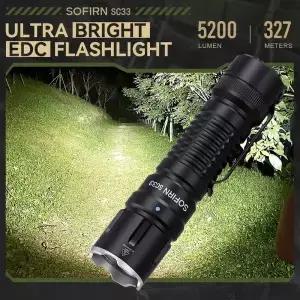 소프른 SC33 LED 플래시라이트 X703 HI 5200lm 강력한 2700 타입 C 충전식 토치 E스위치 아웃도어