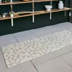 발이 편한 플라워 주방 발매트 선택 소 45X120X1.2cm 발매트