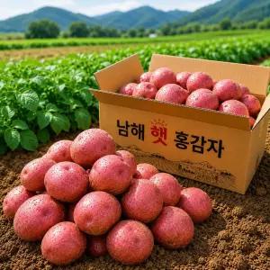 꿍이네 남해산 햇 홍감자 3kg 신선수확 포슬포슬 감자