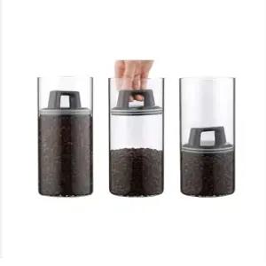 클릭원터치 캐니스터 유리진공 밀폐용기 원두보관용, 900ml,1300ml,2000ml