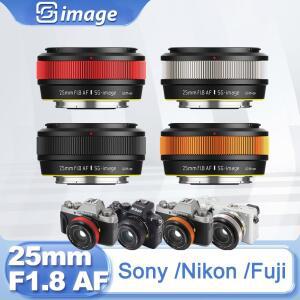SG image 25mm F1.8 AF APS-C 자동 초점 대구경 인물 사진 렌즈 소니 E ZVE10 a6400 후지 X xe5 xm5 xt30