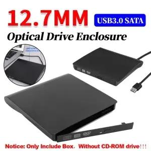 5Gbps 12.7mm USB 3.0 SATA 외장 드라이브 인클로저 미끄럼 방지 DVD CDROM RW 플레이어 광학