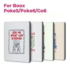 Murmelo Boox Go6 Poke6 자기 케이스 프레임리스 자동 슬립 웨이크 커버 예술적 일러스트레이션 스타일