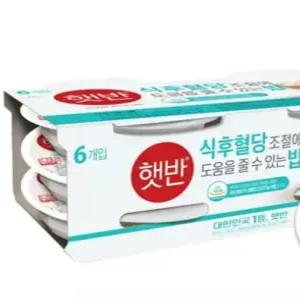 CJ제일제당 햇반 식후혈당조절 도움밥 210gX6개, 2팩 (총 12개) (소비기한: 2026-09-03)