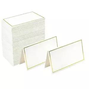50pcs 금박 테이블 카드 웨딩 이름 게스트 좌석