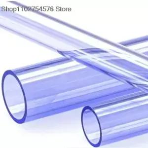 어항용 PVC 투명 튜브 UPVC 파이프 커넥터 수족관 용품 블루 외부 직경 20mm 50cm