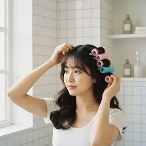 정수리 볼륨 뿌리헤어롤 앞머리 고정 집게 구루프 90mm 1개입-WFN5E0V
