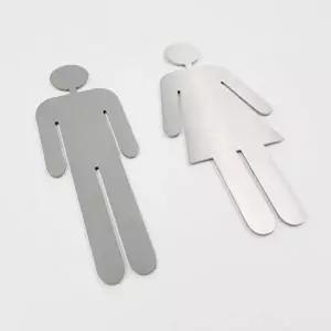 고품질 금속 화장실 표지판 안내판 실내외 설치용 메탈 사인보드 화장실표시판 화장실아크릴판 WFMG2BZ