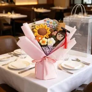니트 꽃다발 완제품 선물세트 뜨개꽃 조화 졸업 어머니날 생일선물