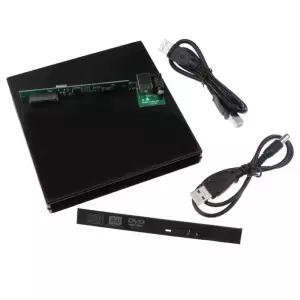 노트북 데스크탑 PC용 외장 DVD 인클로저 USB 2.0 DVD/CDROM 케이스 광학 드라이브 SATASATA 12.7mm