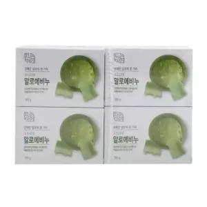 샤워비누 무궁화 세안비누 알로에비누 4입 90g