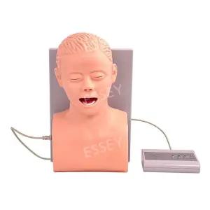 기도 있음 인투베이션 마네킹 키트 인체 연습 실습 치아 기관 더미 모형 삽관 실리콘