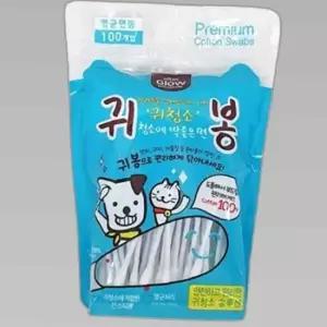 강아지 에티펫 귀봉 100개입 1P 면봉 귀청소 고양이