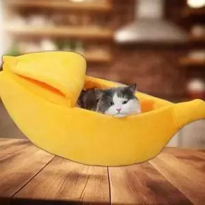 고양이 강아지 바나나침대 S/M 반려동물 하우스 집