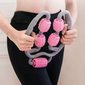 [셀러에이드]회색 핑크 롤러 다리 전신 허리 마사지 어깨 자동 조절