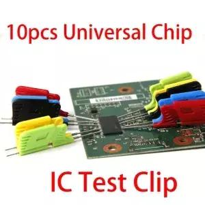 범용 IC 칩 클램프 SOP SOIC TSSOP SSOP MSOP PLCC QFP TQFP LQFP SMD 핀 클립 DIP 로직 분석기 10 개