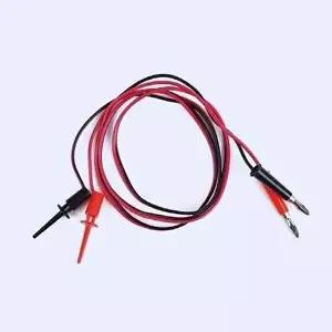 [COMS]IC 집게형 리드봉 바나나 플러그 케이블 2선-Black R-WD6C65B