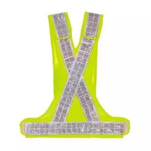 [골드스마일]신호수조끼 MR-403 안전조끼 X반도 형광 백색띠 현장조끼 작업용조끼
