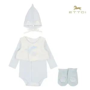 [롯데백화점]에뜨와 큐엘바디수트모자&양말SET 07T517908/임신,출산,신생아,백일,조카선물