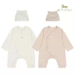 [롯데백화점]에뜨와 누오배내우주복&모자SET 07T517501/임신,출산,신생아,축하선물,배내저고리
