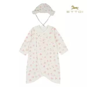 [롯데백화점]에뜨와 로렐배내가운&모자SET 07T517181/임신,출산,축하선물,조카선물,배내저고리