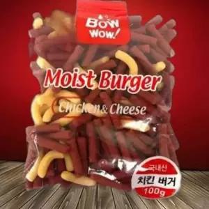 바우와우 치킨 치즈 버거 100g x 10 (1박스) x 2