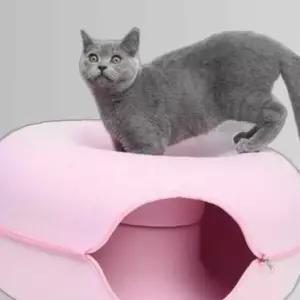 핑크 고양이 도넛 터널 60cm