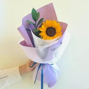 [꽃같은하루] 해바라기 한송이 꽃다발 제철꽃 생화 택배 꽃배달싼곳