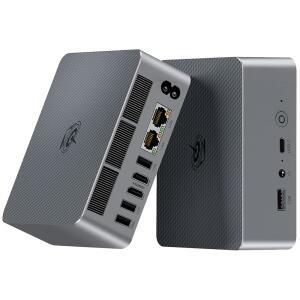 BEELINK EQR7 미니 PC, AMD RYZEN LPDDR5 PCLE 있는 컴퓨터, LAN 디스플레이 2.5G 24GB /듀얼 2280 /WI-FI 스크린 최대 (8C 500GB 프로세서 M.2 /USB 듀얼 6 SSD가 4.75GHZ), 7735HS /16T, 3.0 RAM 7 /BT5.2