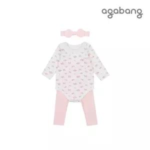 [보리보리/아가방]로렌바디수트세트(헤어밴드)(PINK)_01Q51755458
