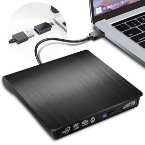 YOTUO 외장 CD /DVD 드라이브, 휴대용 3.0 /8 노트북, /에어, USB (IDD029-2) 및 7 USB-C 프로 윈도우 맥북 호환 맥, 버너, DVD RW 리눅스와 플레이어, 데스크톱용 /11, /10