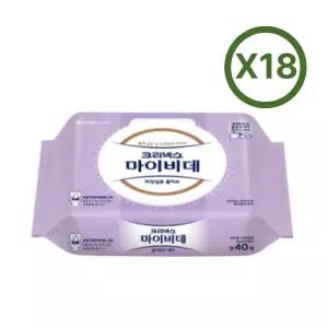 크리넥스 마이비데 센서티브케어 비데 캡형 40매 18팩