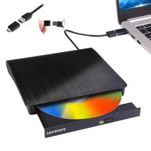 외장 DVD 드라이브 USB 3.0 TYPE-C OS + 리더기 라이터 디스크 휴대용 ROM 플레이어 데스크톱 윈도우 노트북 맥북과 CD 리눅스 /DVD 호환 버너 /-RW