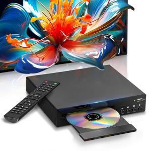 HDMI가 있는 TV용 DVD 플레이어, 스마트 PAL 변환 모든 리모컨 /NTSC, HDMI 입력, 1080P로 프리 RCA 포함, 및 지역 업 USB 케이블