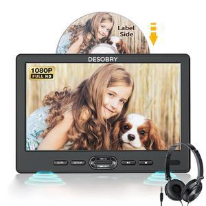DESOBRY 헤드레스트 마운트가 있는 10.5인치 차량용 휴대용 /출력, 디스크 카드 DVD 1080P 비디오 흡입 마지막 타입 헤드폰이 리더기, 자동차용 지역 메모리 HDMI 입력 입력, 지원, 플레이어, 없음 /SD USB 및 AV