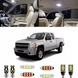 쉐보레 실버라도/GMC 시에라 2007 2008 2009 2010 2011 2012 2013 인테리어 LED 조명 키트 번호판 및 설치