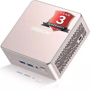 GEEKOM AMD Ryzen 7 5825U가 탑재된 5 미니 PC 3년 커버리지 32GB RAM 업그레이드 가능 LPDDR 아님 및 M.2