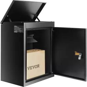 외부용 VEVOR 소포 드롭 박스 15.4 잠금식 현관 방수 x 10.6 20.5 도금 우편함 IPX3 방지 연석면용 스틸