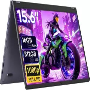 Tylvx 15.6인치 2-in-1 노트북/태블릿 360 플립 16GB Win11 인텔 엔터테인먼트용 디자인 SSD 코어 3.4GHz
