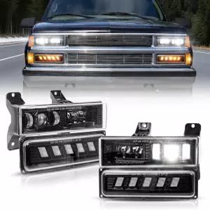 1988-1998 쉐보레 GMC C/K 1500 2500 3500 실버라도 교외 타호 유콘 시에라 OBS 트럭용 RAMJET4X4 DOT LED